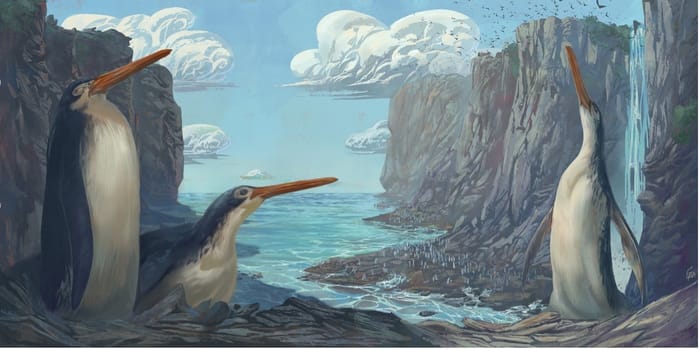 New Zealand: School kids discover giant Penguin fossil that lived around 30 million years ago and stood 4.5 feet tall