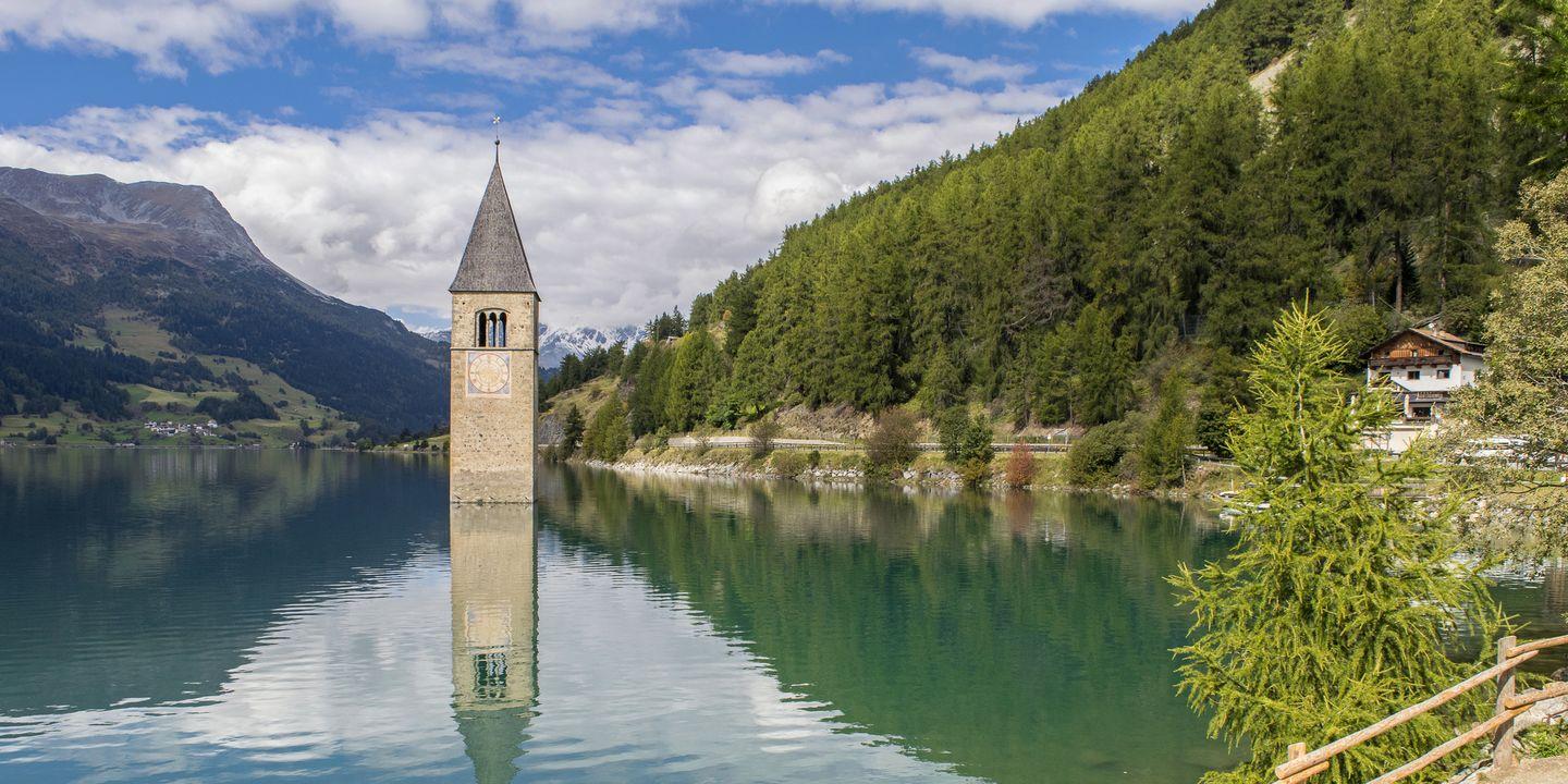 Lost Italian village Curon emerges from the lake after 70 years