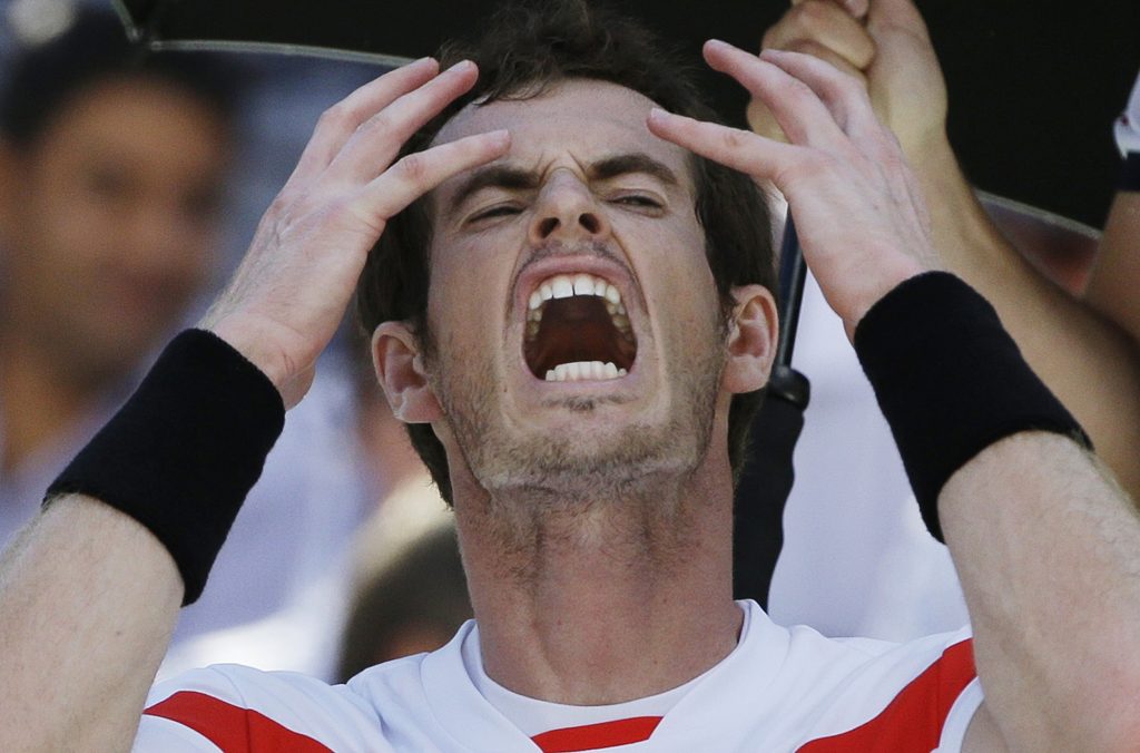 Andy Murray angry