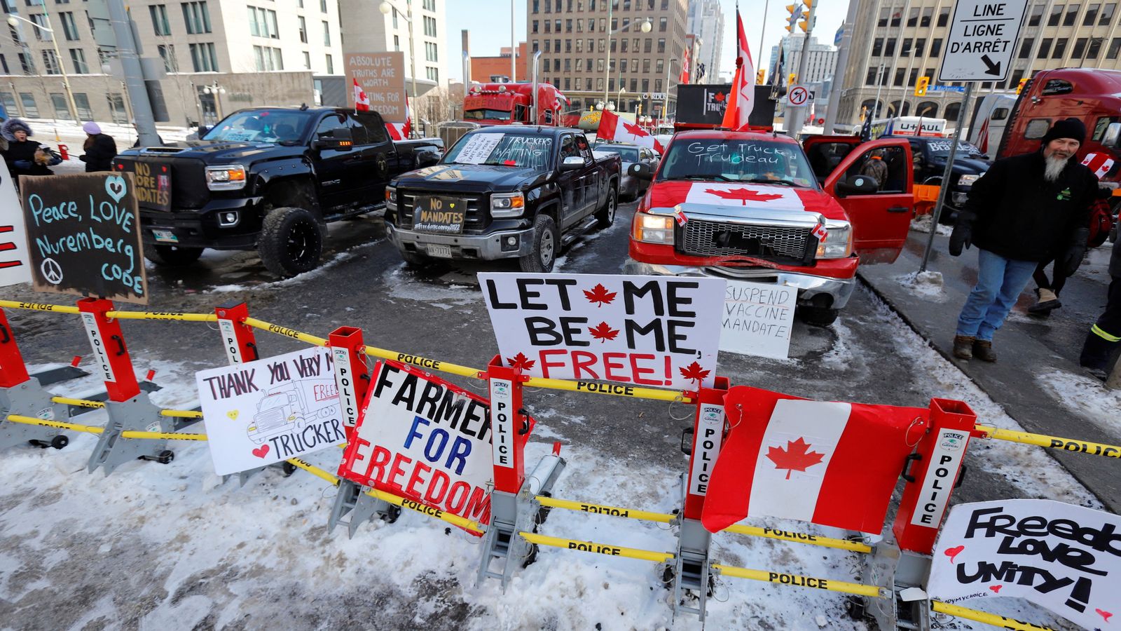Canada court silences protesters’ horns, police seize fuel