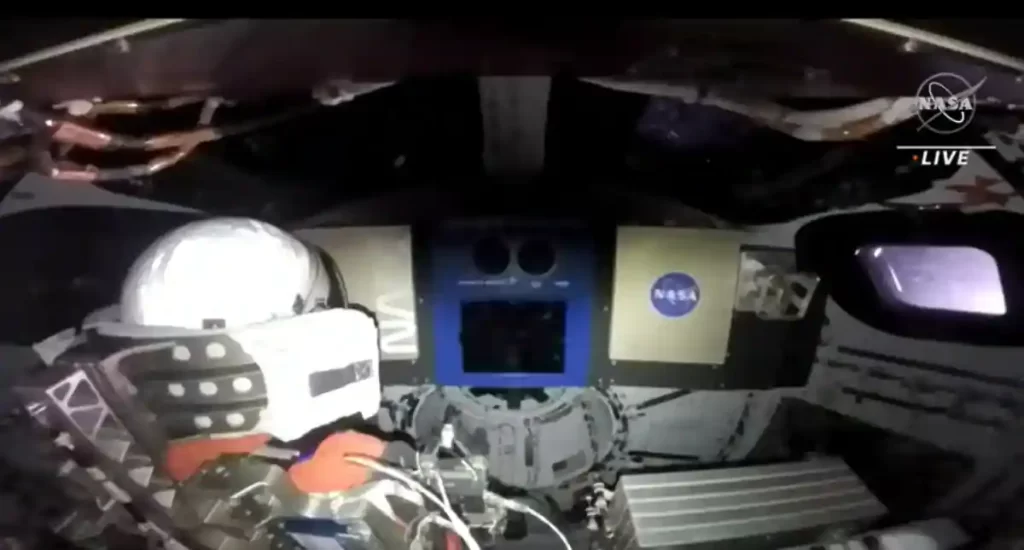 Inside the Orion capsule