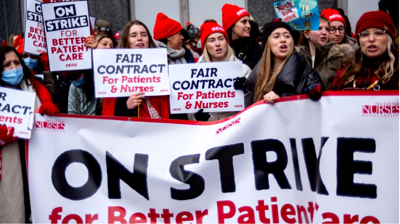 Over 7,000 nurses strike at 2 New York City hospitals