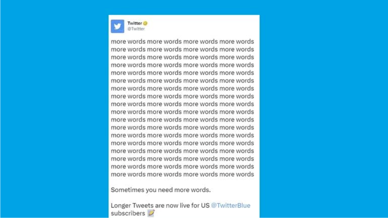 Long Tweets with up to 4,000 characters a reality with Twitter Blue