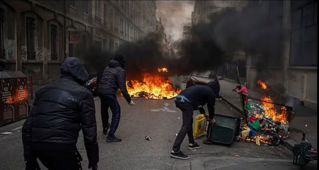 Violence erupts in Paris nationwide strikes fury over raising the retirement age