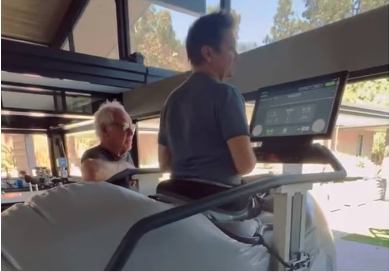 Watch: Jeremy Renner walks on an anti-gravity treadmill on his road to recovery from the snow plow accident