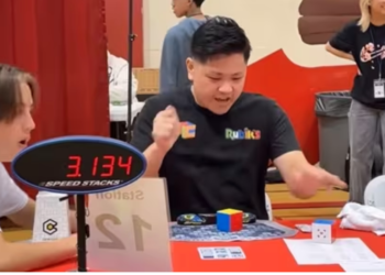 California: Man solves Rubik’s Cube in 3.13 seconds, sets world record