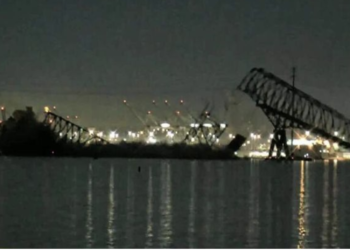 Francis Scott Key Bridge in Baltimore collapses after being hit by a ship