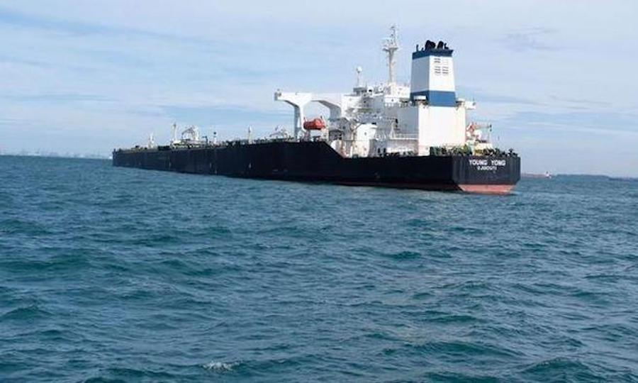 Russian oil tanker does secret cargo switch near Singapore to dodge US sanctions