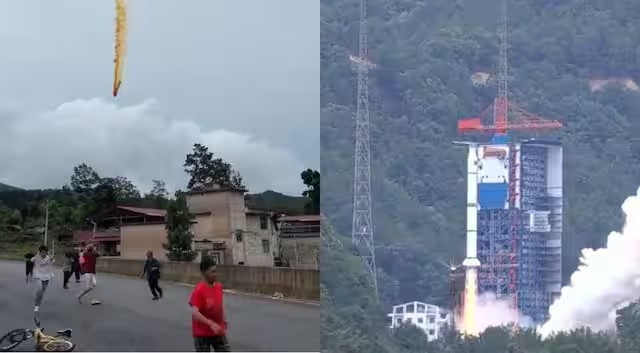 Watch: Residents in Chinese neighborhood forced to flee as space rocket explodes in residential area