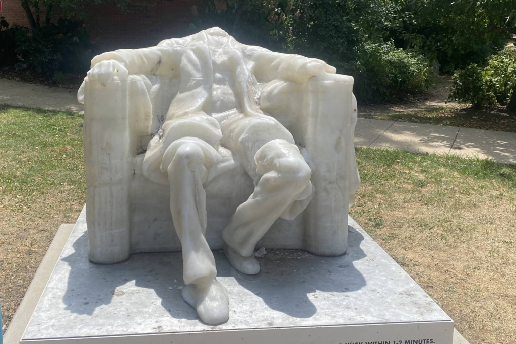 Abraham Lincoln wax statue melts in scorching Washington DC heat