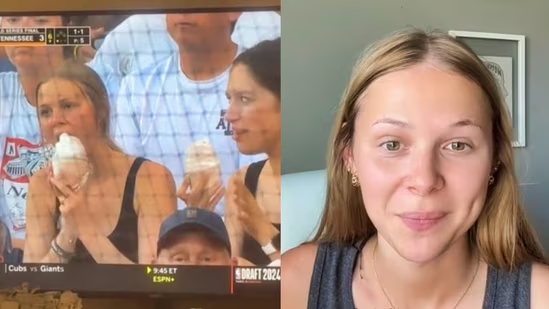 Watch: TikToker calls out ESPN for sexualizing her ice cream eating on TV