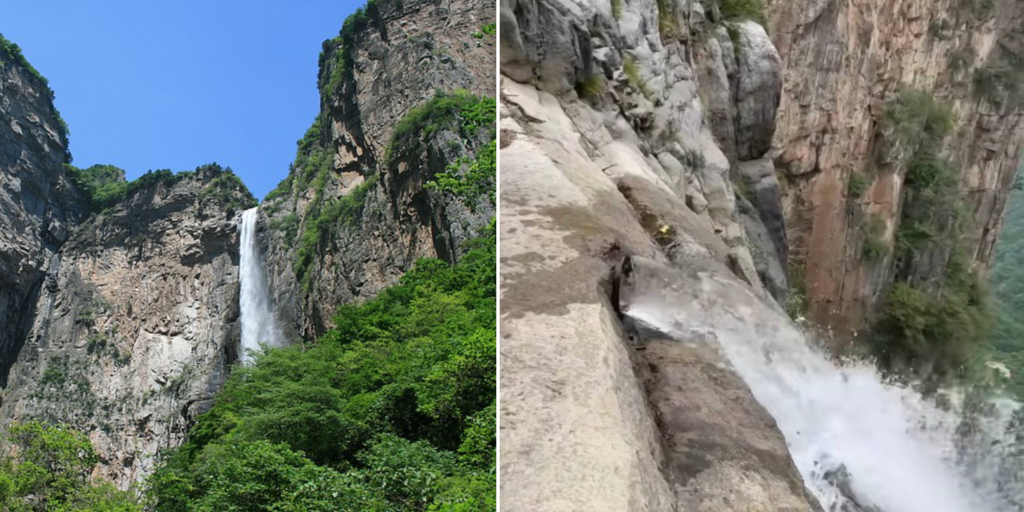 Watch | Yuntai Mountain Waterfall: Hiker finds pipe feeding China's tallest waterfall