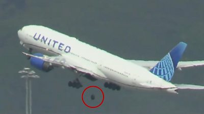 Watch: Wheel falls off United Airlines Boeing moments after takeoff from LAX