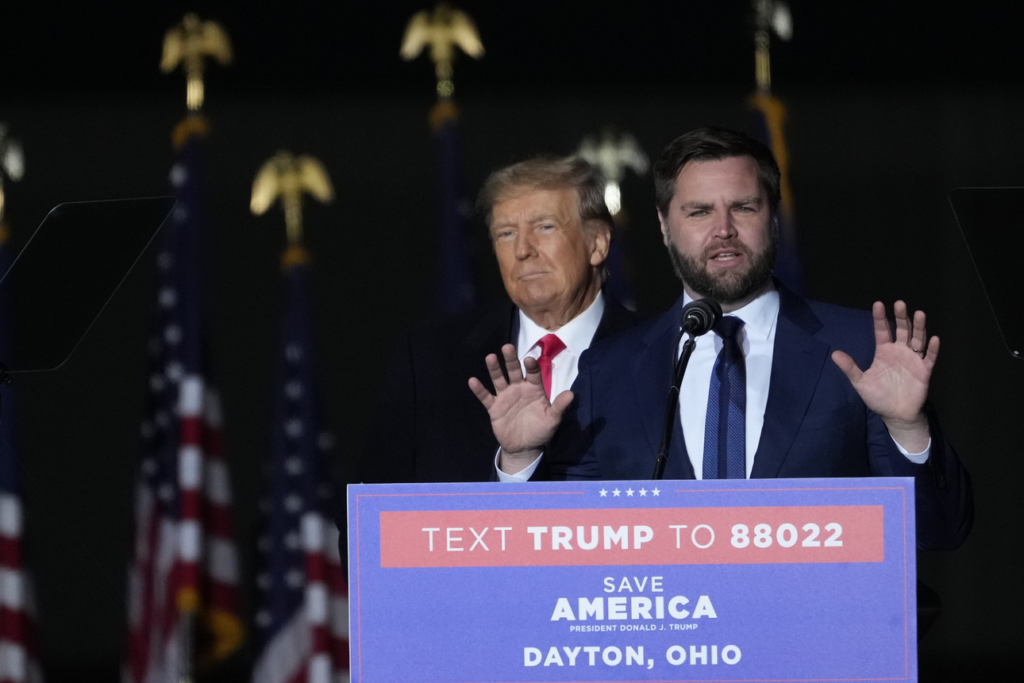 Donald Trump names Ohio senator JD Vance as vice-presidential running mate