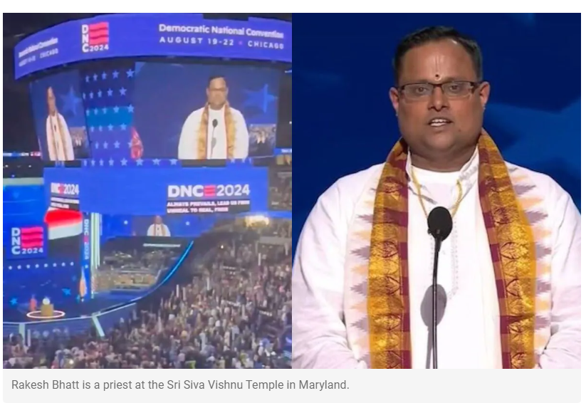 Meet Rakesh Bhatt: The Hindu priest who kicked off DNC day 3 with vedic prayers