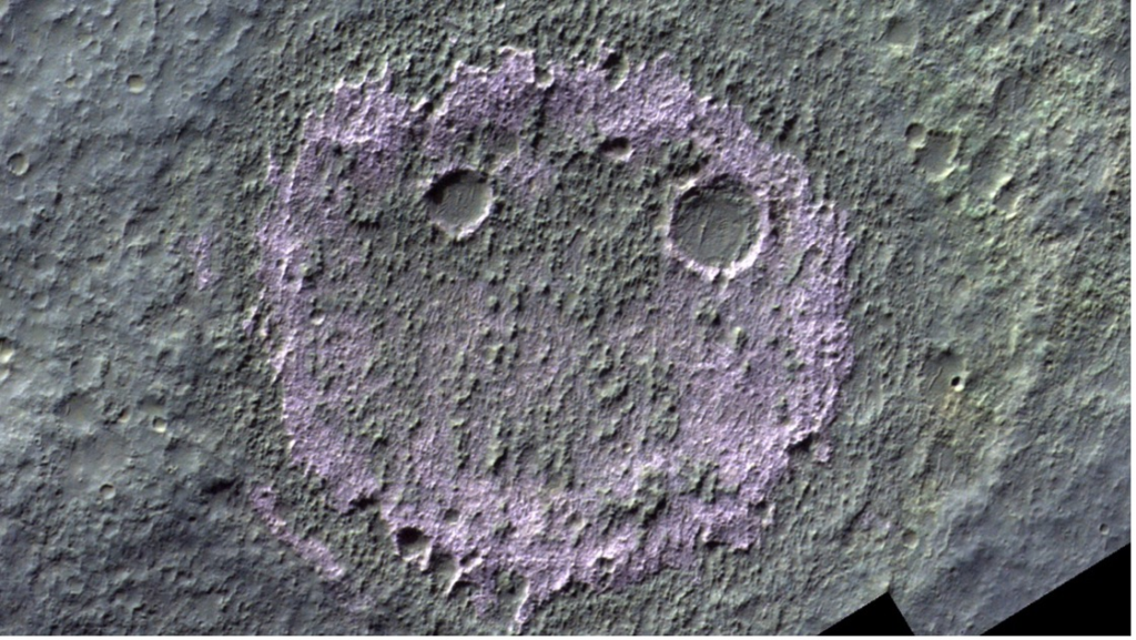 ESA spots salty, purple wave-like formations on Mars, resembling a 'mermaid'