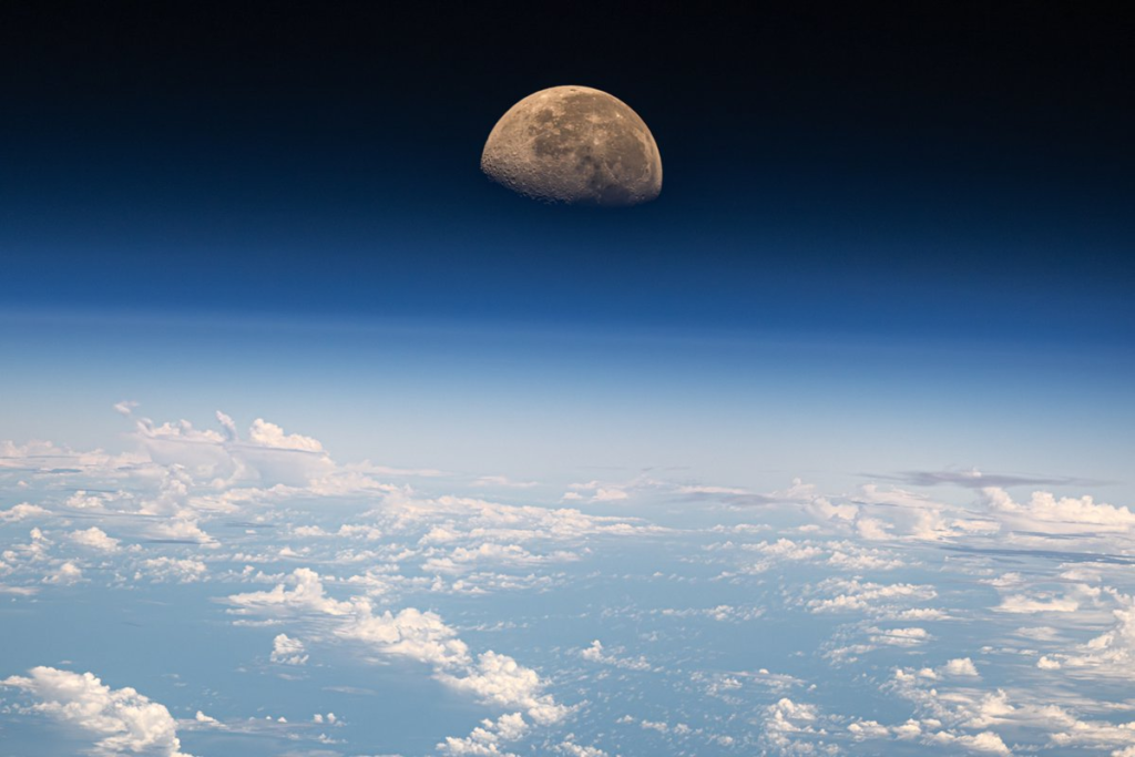 Watch: Astronaut Matthew Dominick captures a stunning view of the moon setting over the Pacific