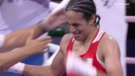 Watch: Algerian boxer Imane Khelif breaks down in tears after securing medal at Paris Olympics amid gender eligibility debate