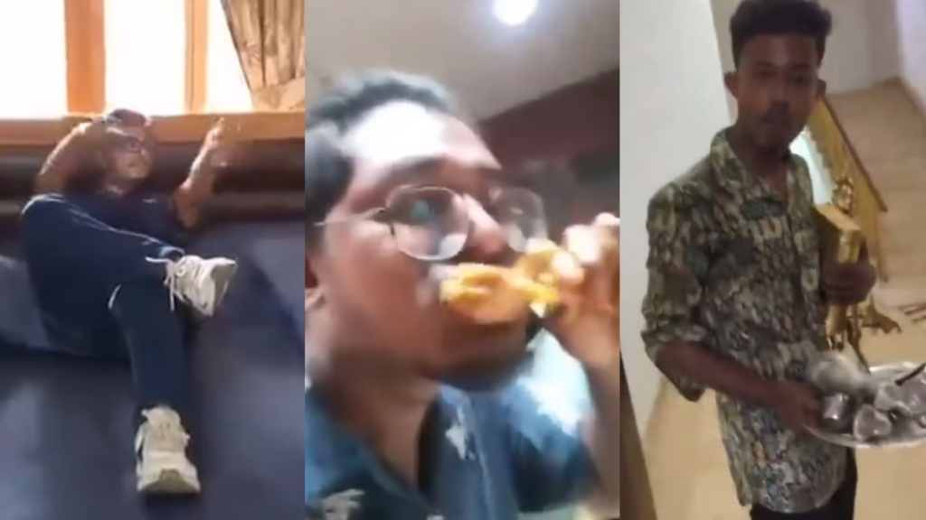 Bangladesh: Viral videos show protesters lying on bed, eating and looting from Ex-PM Sheikh Hasina's official residence