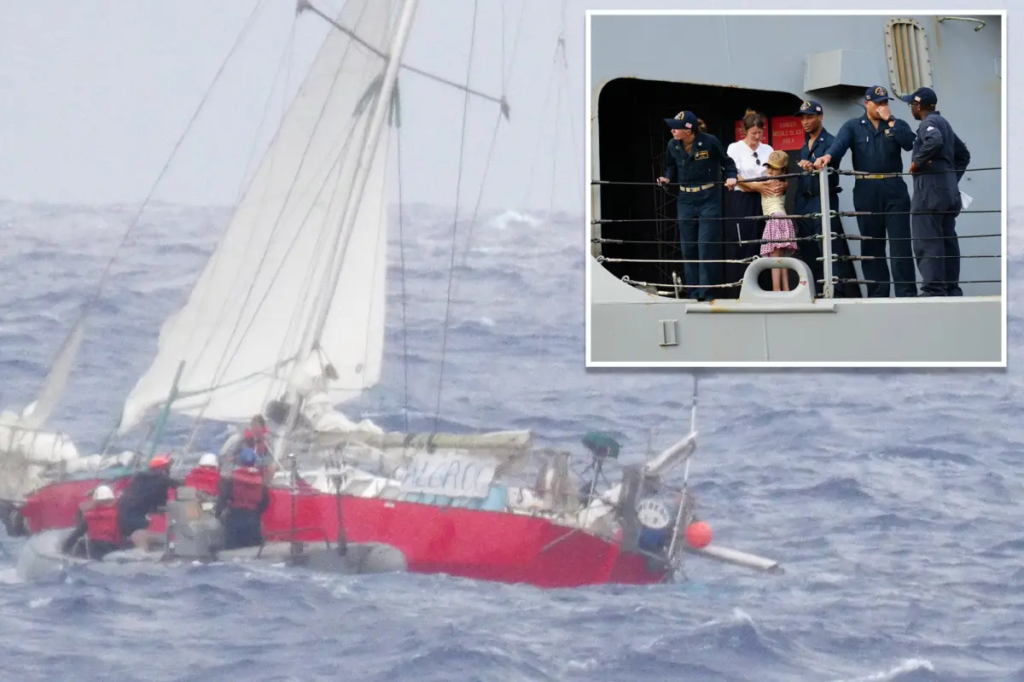 Miraculous rescue: Mom, child, tortoise, and cat saved 925 miles off Hawaii coast during Hurricane Gilma