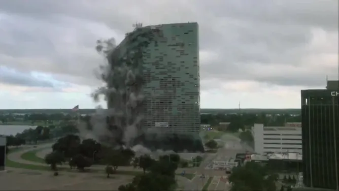 Watch: Capital One Tower, tallest building in Lake Charles, Louisiana, demolished. Here's why