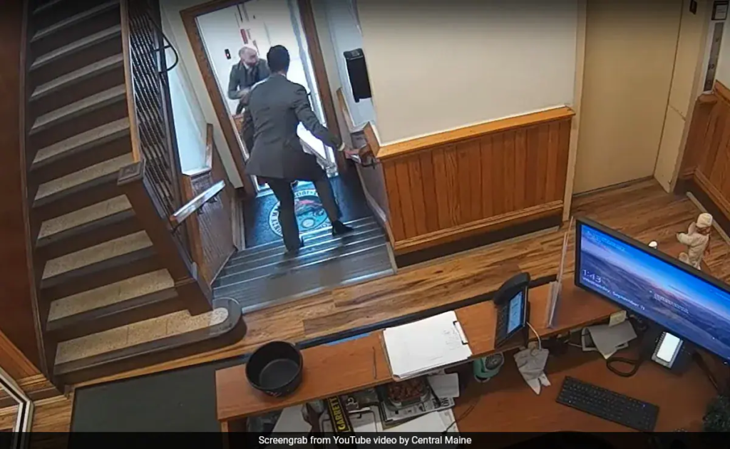 Watch: Handcuffed convict makes daring escape from Maine courthouse, caught by quick-thinking jurors