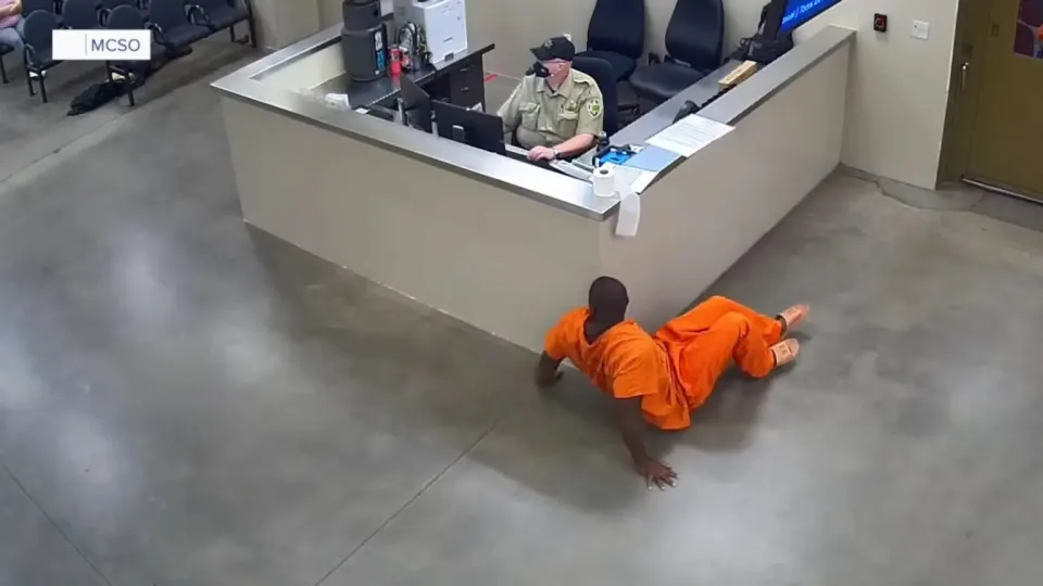 Watch: Disturbing video shows Arizona inmate crawling past guard to female side of facility to ‘rape’ woman