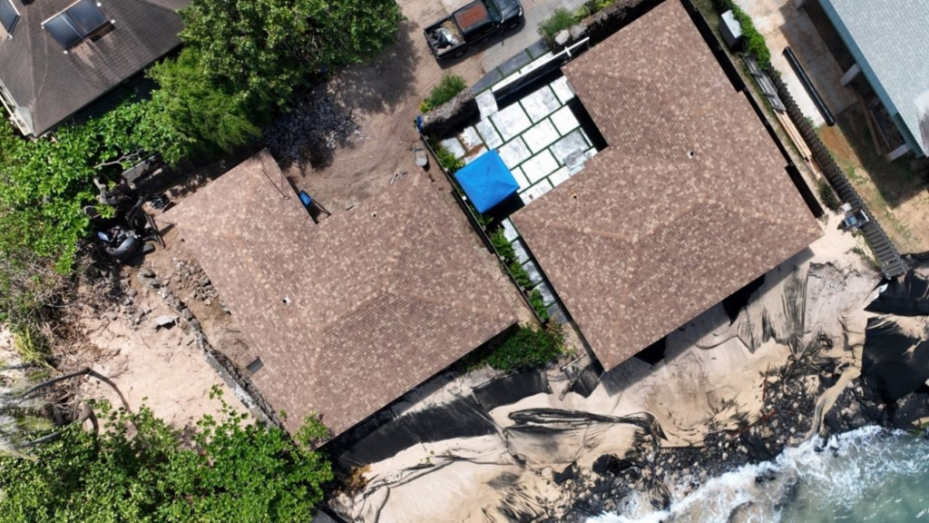 A Hawaii man's home fell into the ocean. Now, he's being sued for littering beach with debris