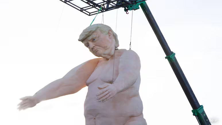 Massive naked Trump statue mysteriously vanishes from Las Vegas strip