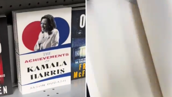 Book titled 'The Achievements of Kamala Harris,' with all the pages blank, sells out at Walmart and becomes an Amazon bestseller