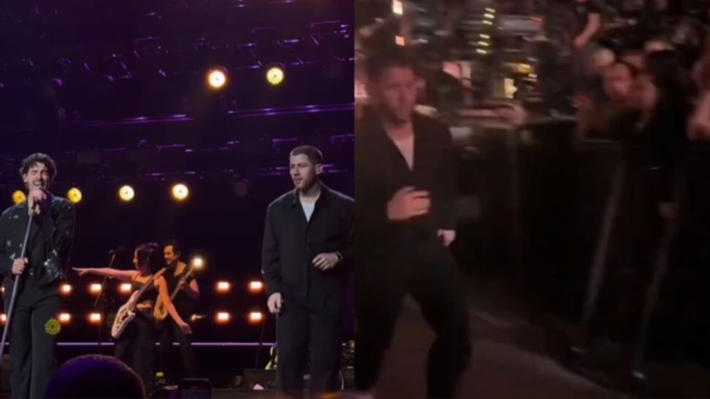 Watch: Nick Jonas runs off stage mid-concert after person aims laser at him