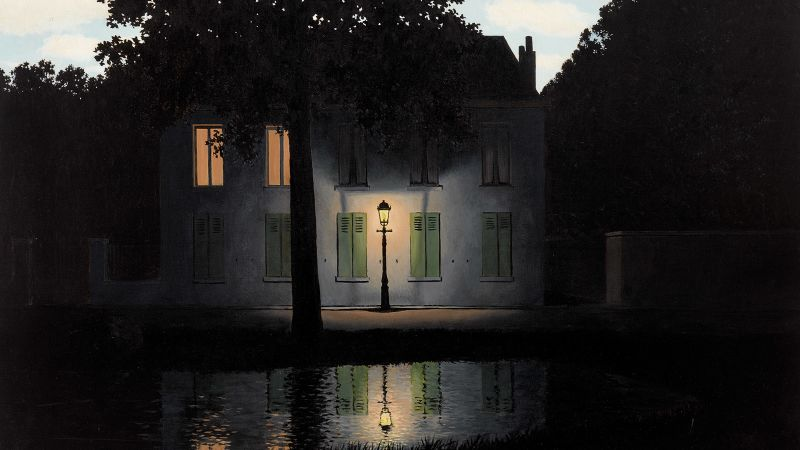 René Magritte's rare painting L'Empire des Lumières sells for $121 million, setting surrealist auction record