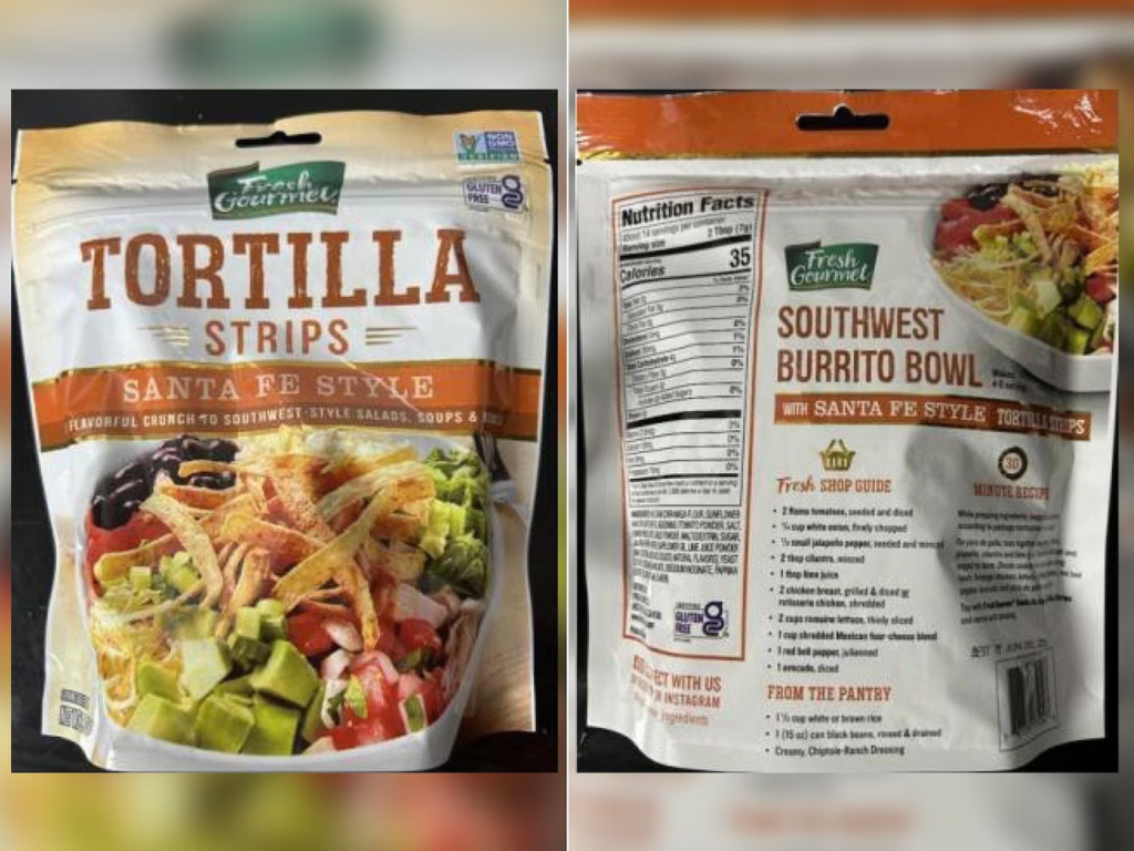 Tortilla strips salad topping recalled in 20 states over wheat allergen contamination