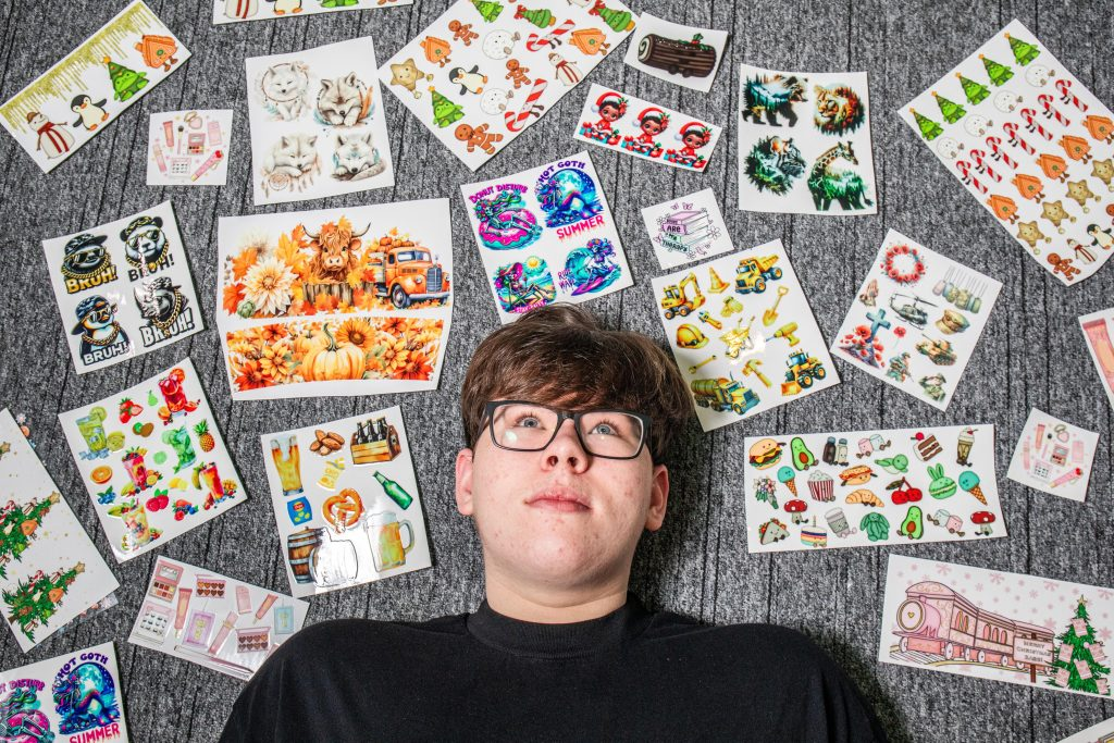 17-year-old British teenager turns a Christmas gift into six-figure sticker business