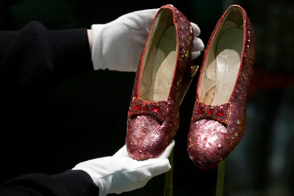 Stolen ruby slippers from 'The Wizard of Oz' sell for record $28 million at auction