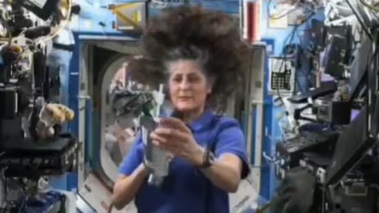 Watch: Sunita Williams demonstrates how astronauts drink liquids in zero gravity during virtual space session