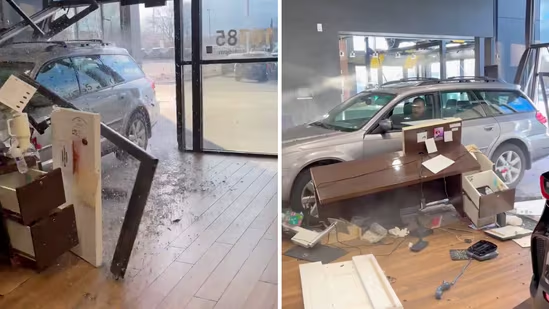 Watch: Utah man buys car, drives it through dealership after being denied return request