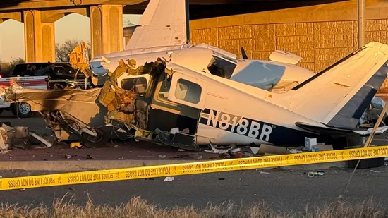 Watch: Plane splits in half on Texas highway; passengers miraculously survive