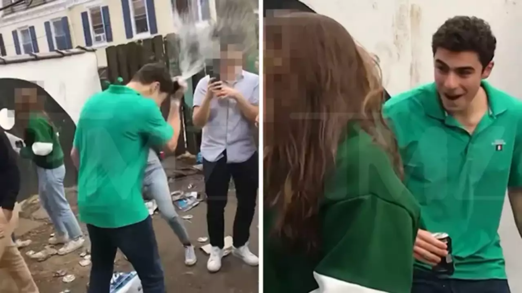 Watch: Luigi Mangione smashes beer container on his forehead, chugs down the beverage in wild video