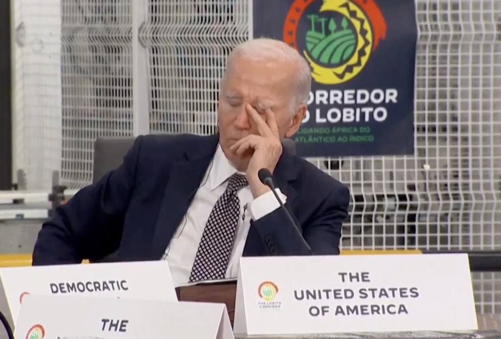 Watch: Biden appears to doze off during crucial meeting with African leaders in Angola