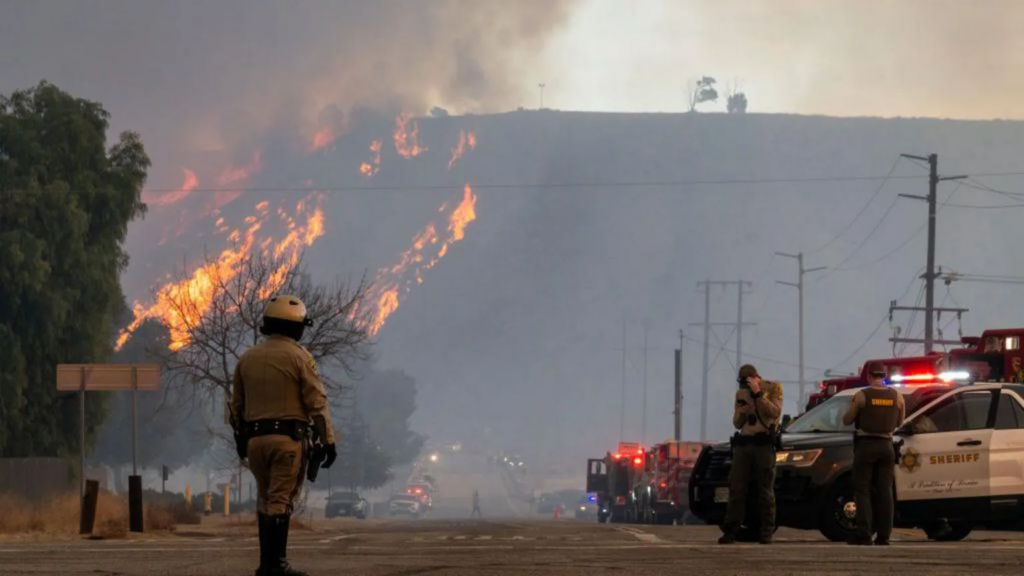 Hughes fire: Thousands evacuate as a new fast-moving wildfire threatens Los Angeles County