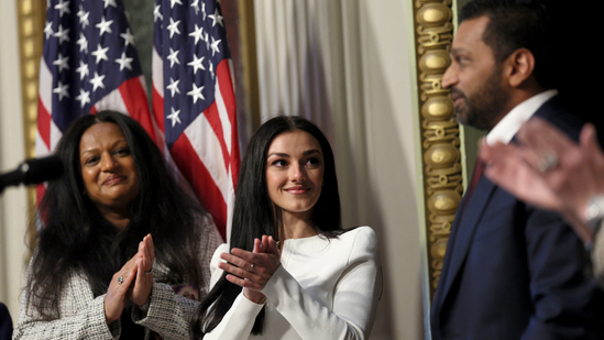 Who is Alexis Wilkins, new FBI director Kash Patel's girlfriend seen at his oath ceremony?