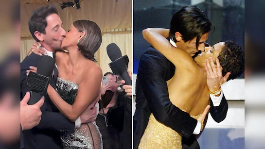 Oscars 2025: Adrien Brody and Halle Berry recreate controversial 2003 kiss on the red carpet. Watch
