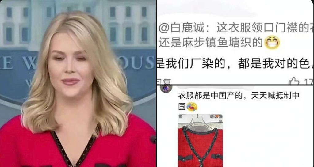 Karoline Leavitt's Red Dress - Made In China? | Zhang Zhisheng on X