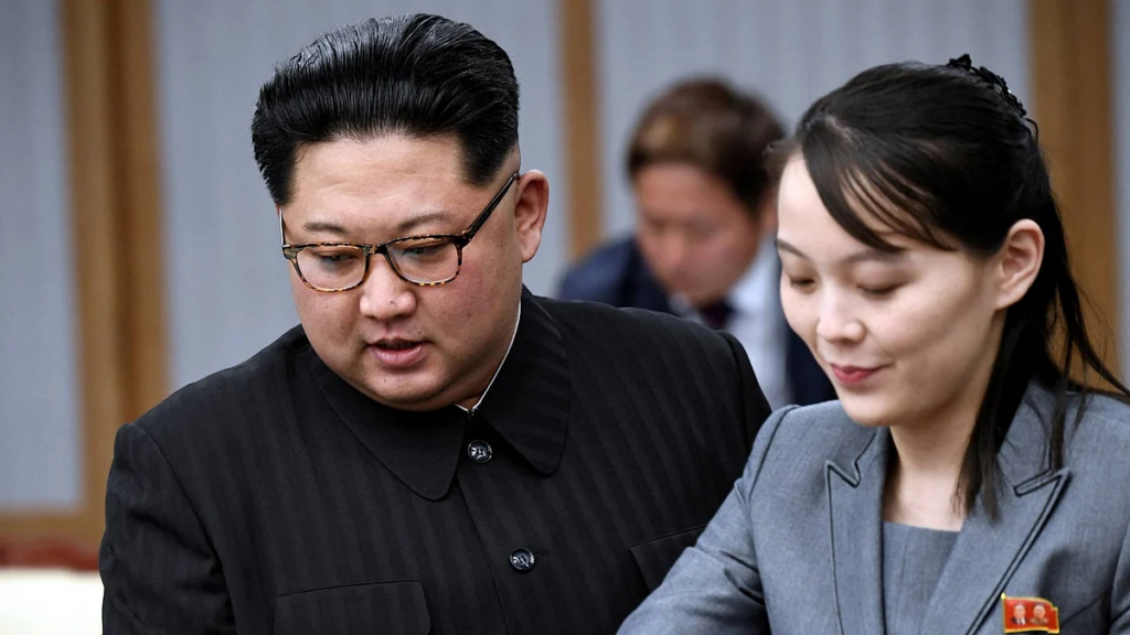 North Korean leader Kim Jong-un and Kim Yo-jong
