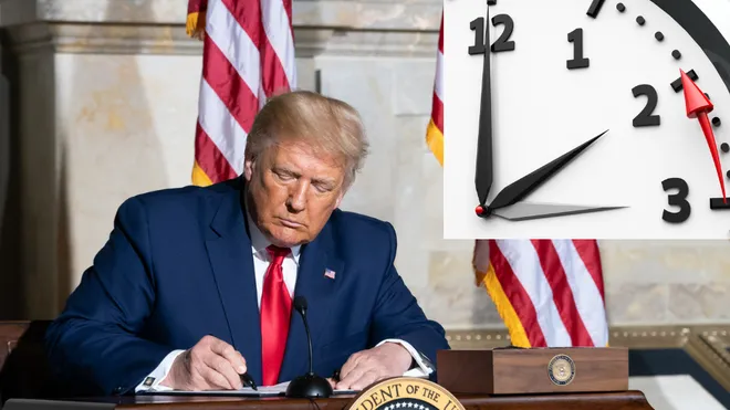 Trump urges Congress to act on clock change